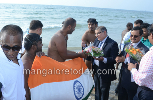 Mumbai Mangalore swim record